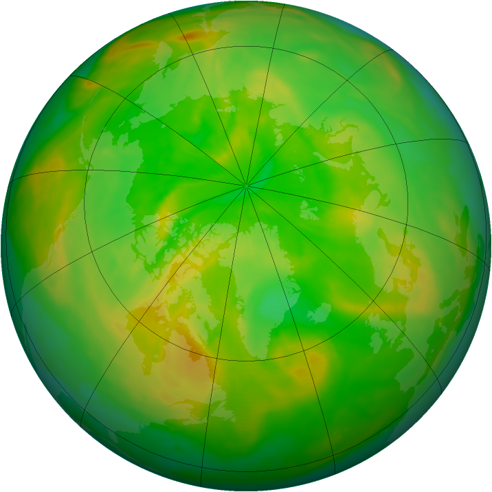 Arctic ozone map for 19 June 2015